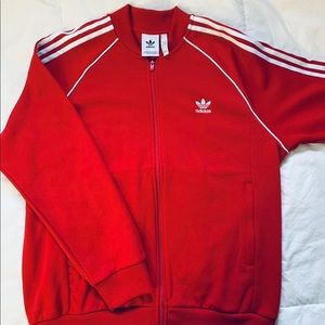 Red adidas vest